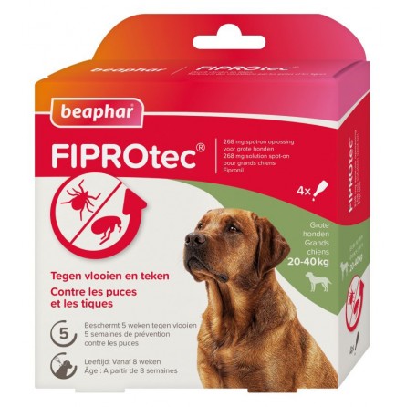 BEAPHAR FIPROTEC 20-40KG (4 Pipettes) BEAPHAR FIPROTEC 20-40KG (4 Pipettes)