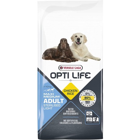 OPTI LIFE MAXI/MEDIUM STERILISED ADULT LIGHT 12.5KG OPTI LIFE MAXI/MEDIUM STERILISED ADULT LIGHT 12.5KG
