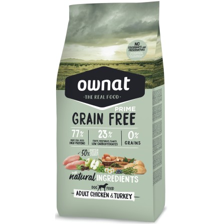 OWNAT PRIME ADULT CHICKEN&TURKEY12KG OWNAT PRIME ADULT CHICKEN&TURKEY12KG