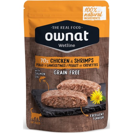 OWNAT WETLINE CHICKEN & SHRIMPS 85GR OWNAT WETLINE CHICKEN & SHRIMPS 85GR