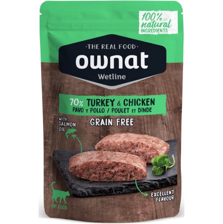 OWNAT WETLINE TURKEY & CHICKEN 85GR OWNAT WETLINE TURKEY & CHICKEN 85GR