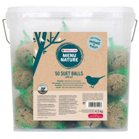 MENU NATURE - SUET BALLS (BOULES DE MESANGES) AVEC FILET x50PCS MENU NATURE - SUET BALLS (BOULES DE MESANGES) AVEC FILET x50PCS