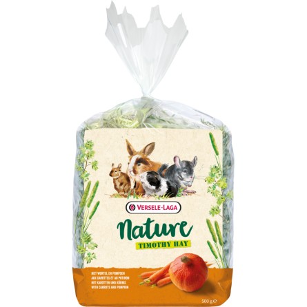 NATURE TIMOTHY HAY CAROTTES & POTIRON 500G NATURE TIMOTHY HAY CAROTTES & POTIRON 500G