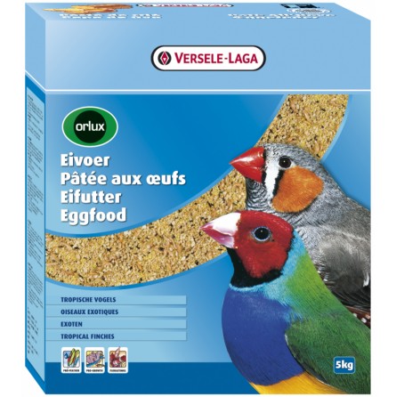 ORLUX - PATEE AUX OEUFS SECHE OISEAUX EXOTIQUES 5KG ORLUX - PATEE AUX OEUFS SECHE OISEAUX EXOTIQUES 5KG